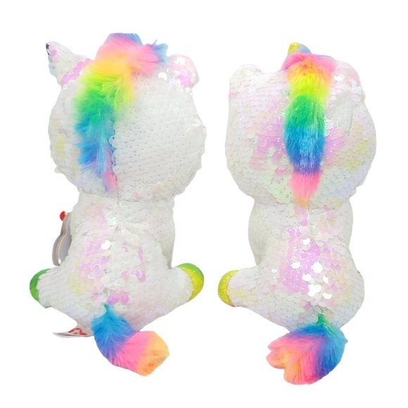 Ty Flippables Pixy Unicorn Plush Changing Sequins 7 Inch Stuffed Animal Toys Lot - Picture 6 of 10